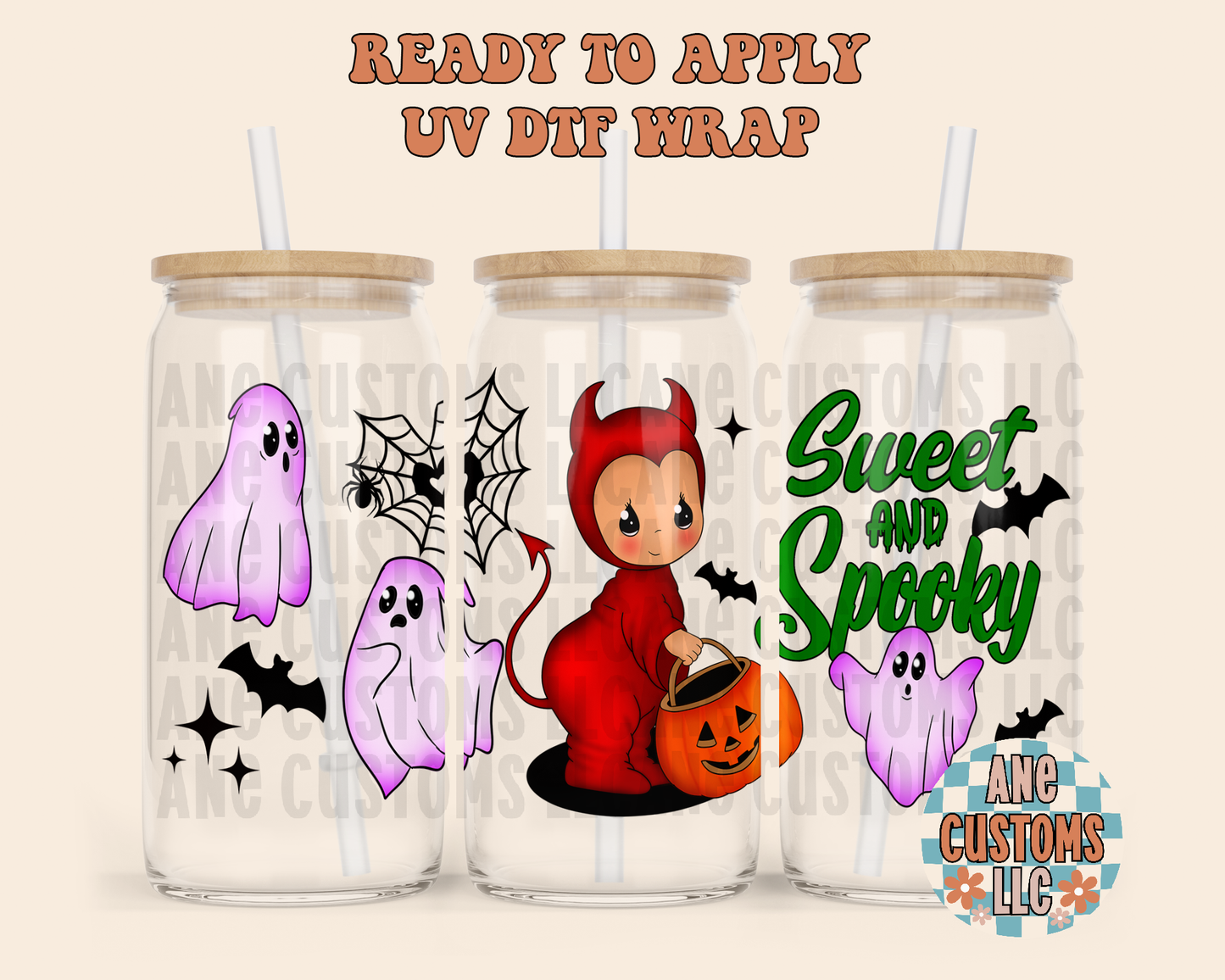 Sweet and spooky boy UVDTF WRAP