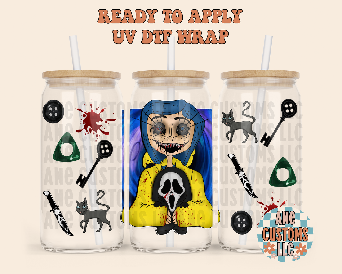 Spooky carol club UVDTF WRAP