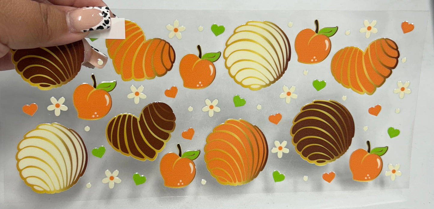 Conchas and peaches UVDTF WRAP