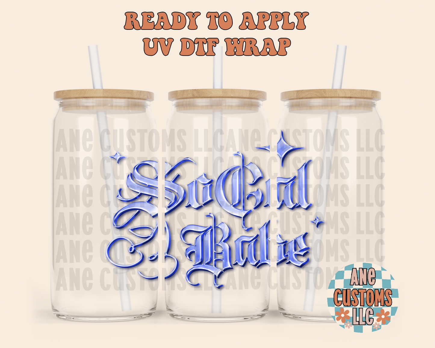 So cal babe blue UVDTF WRAP