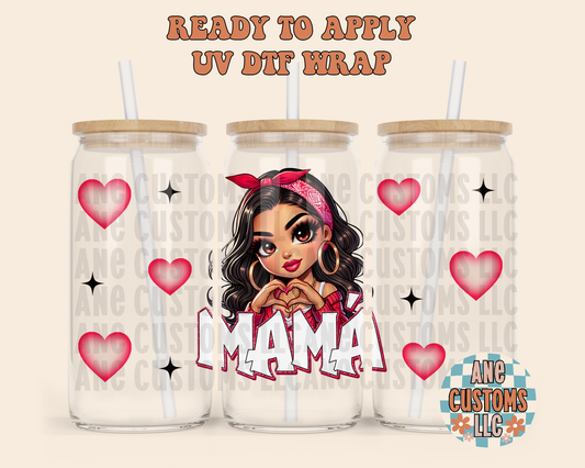 Mama pink hearts UVDTF WRAP