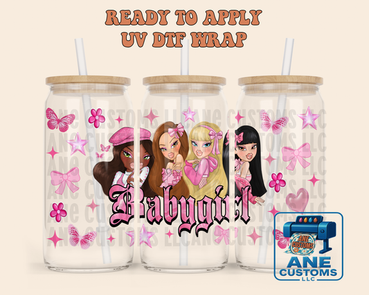 Pink baby girl UVDTF WRAP