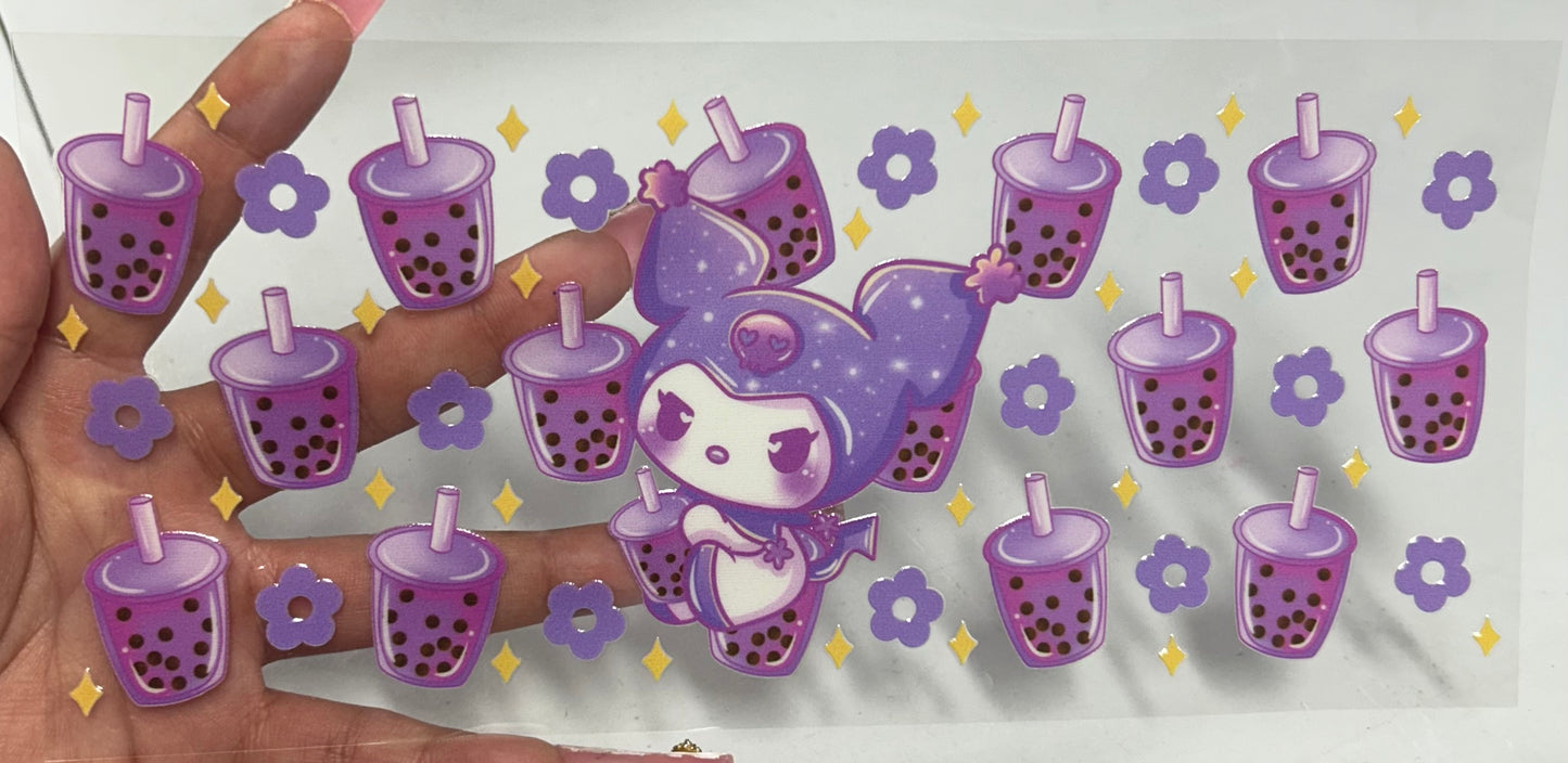 Purple boba UVDTF WRAP