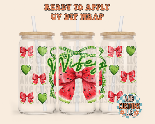 Watermelon wifey UVDTF WRAP