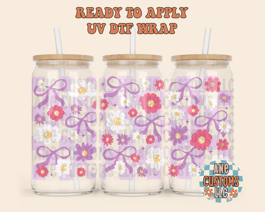 Purple bow UVDTF WRAP