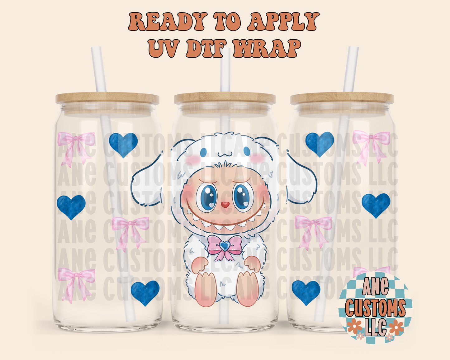 LBB blue hearts UVDTF WRAP