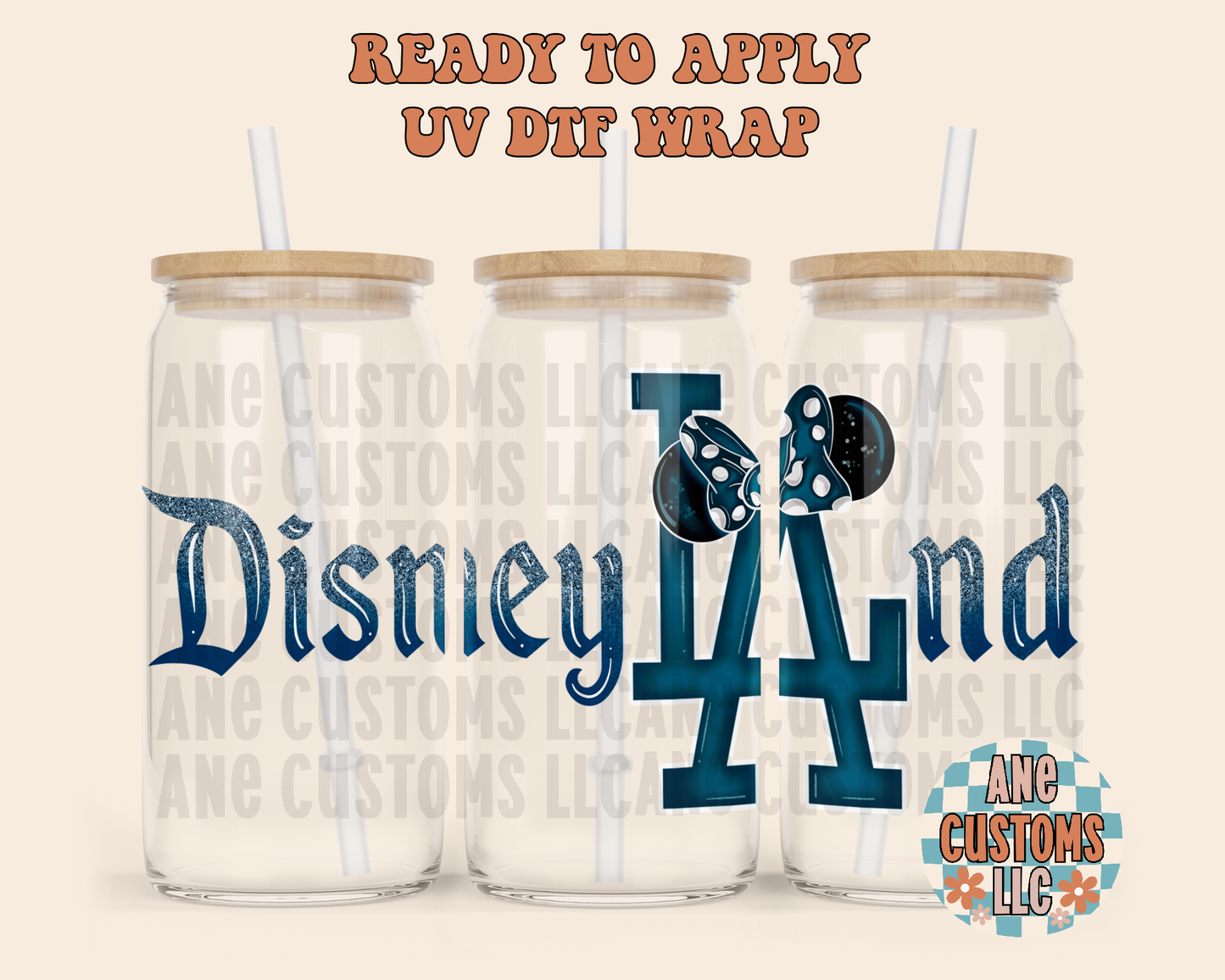 turquoise LA bow UVDTF WRAP