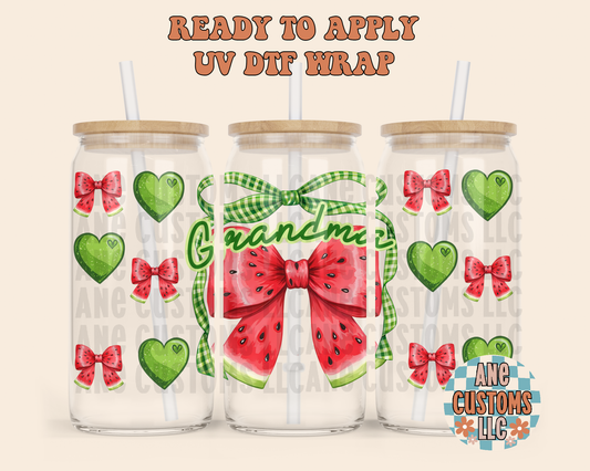 Watermelon grandma UVDTF WRAP