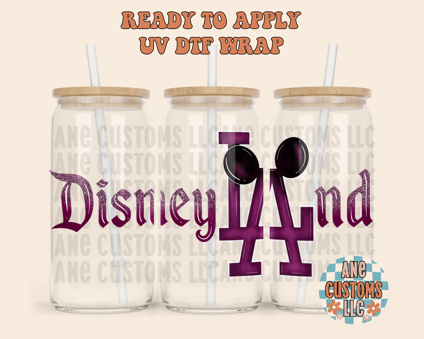 Maroon LA UVDTF WRAP