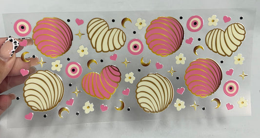 Mal de ojo y pink conchas UVDTF WRAP