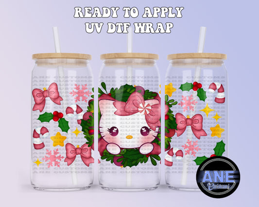 Pink HK christmas UVDTF WRAP