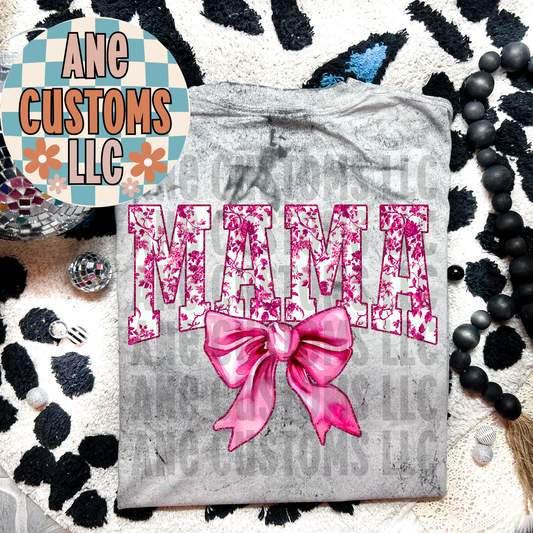Mama pink bow
