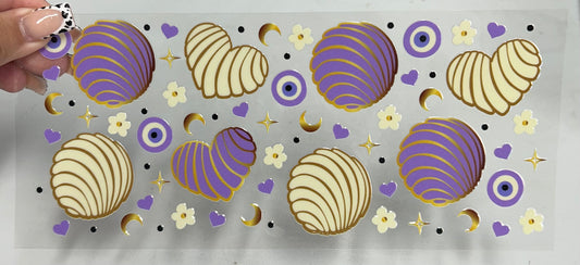 Mal de ojo y conchas purple UVDTF WRAP