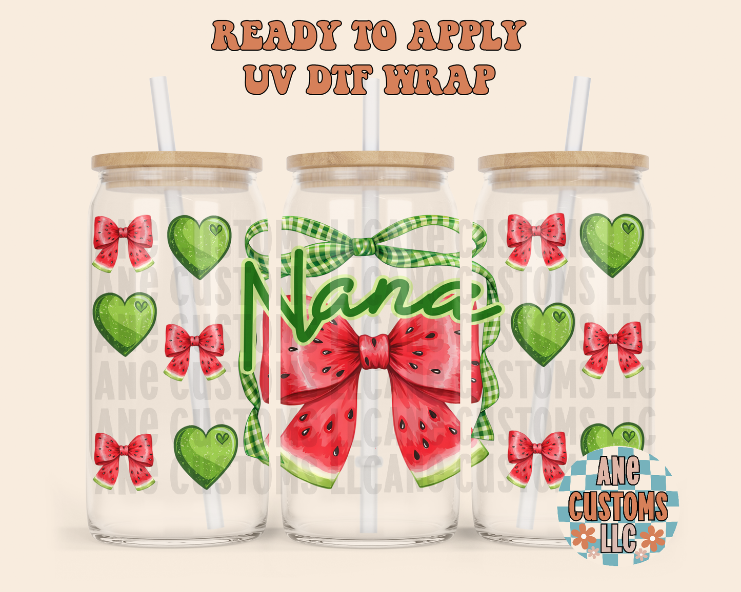 Watermelon nana UVDTF WRAP