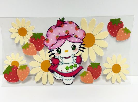 Strawberries & flowers UVDTF WRAP