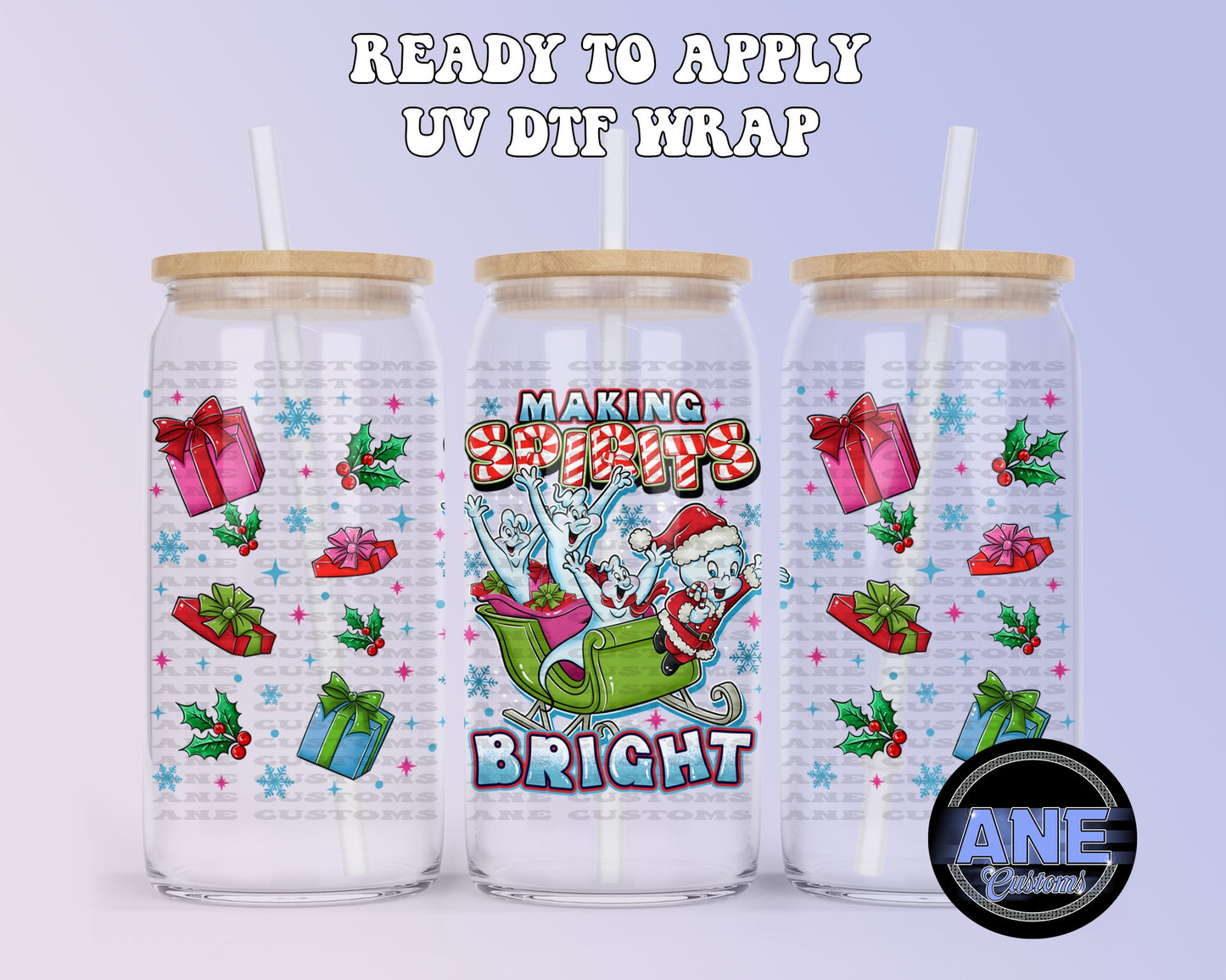 Ghost and friends christmas UVDTF WRAP