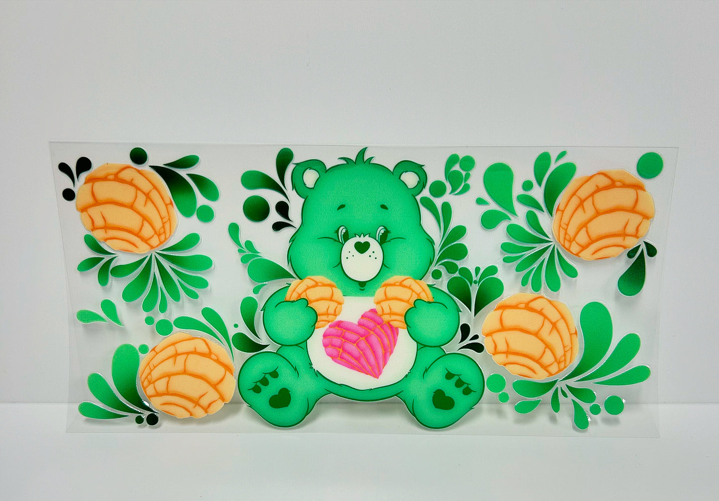 Green bear y conchas UVDTF WRAP