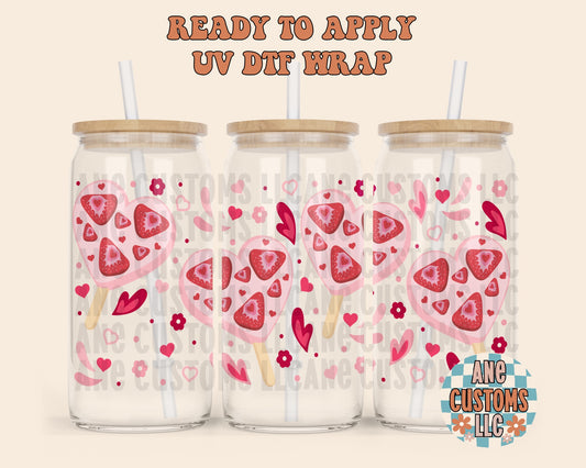 Paletas de fresa UVDTF