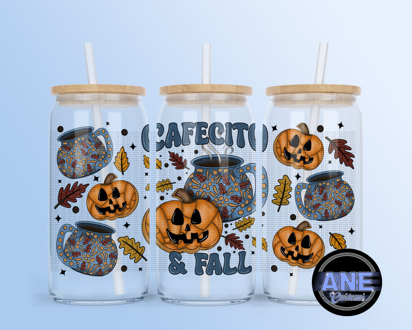 Cafecito & fall UVDTF WRAP