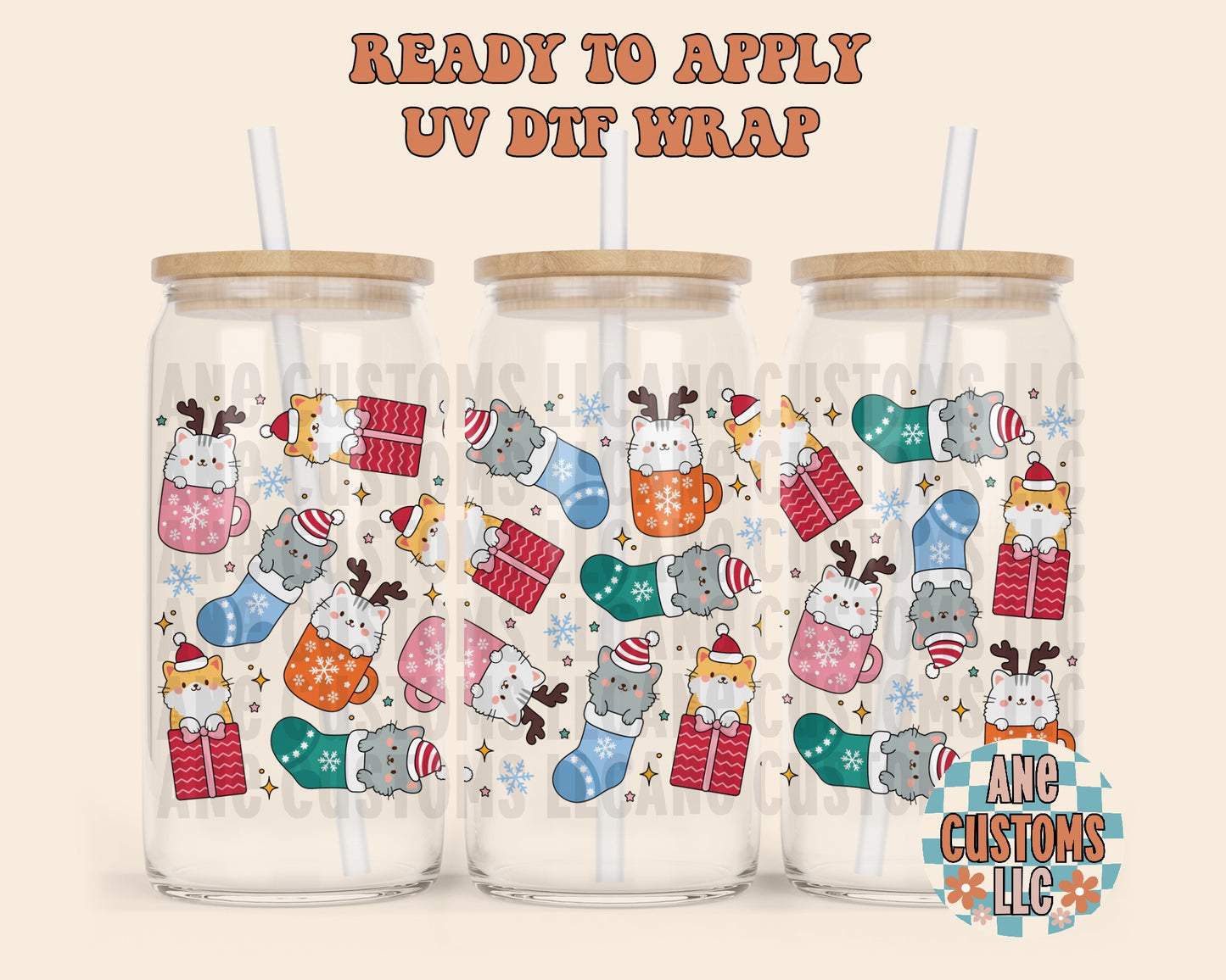 christmas cats UVDTF