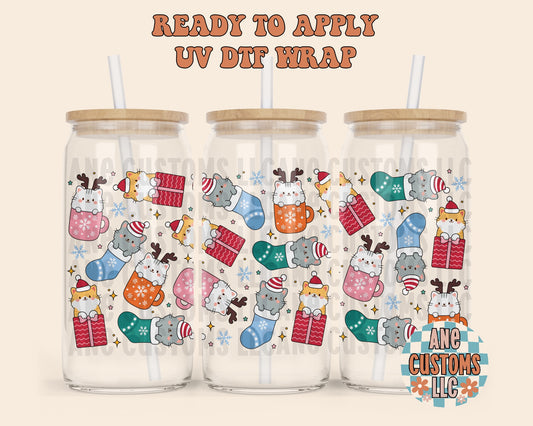 christmas cats UVDTF