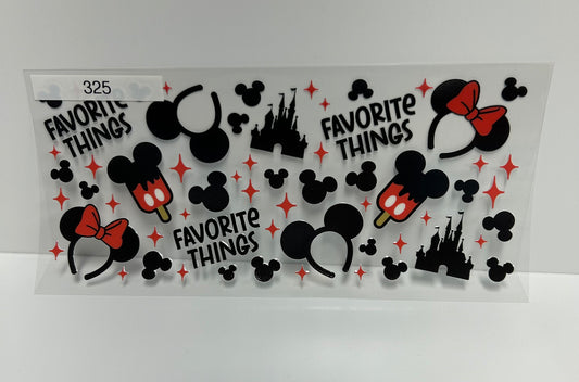 Favorite things red UVDTF WRAP