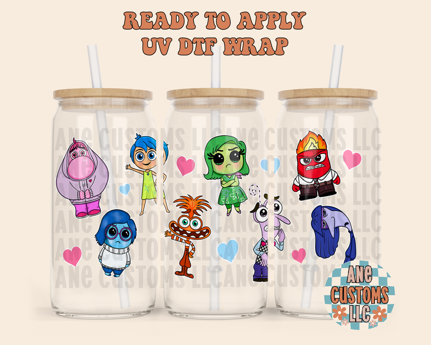 Feelings and hearts UVDTF WRAP