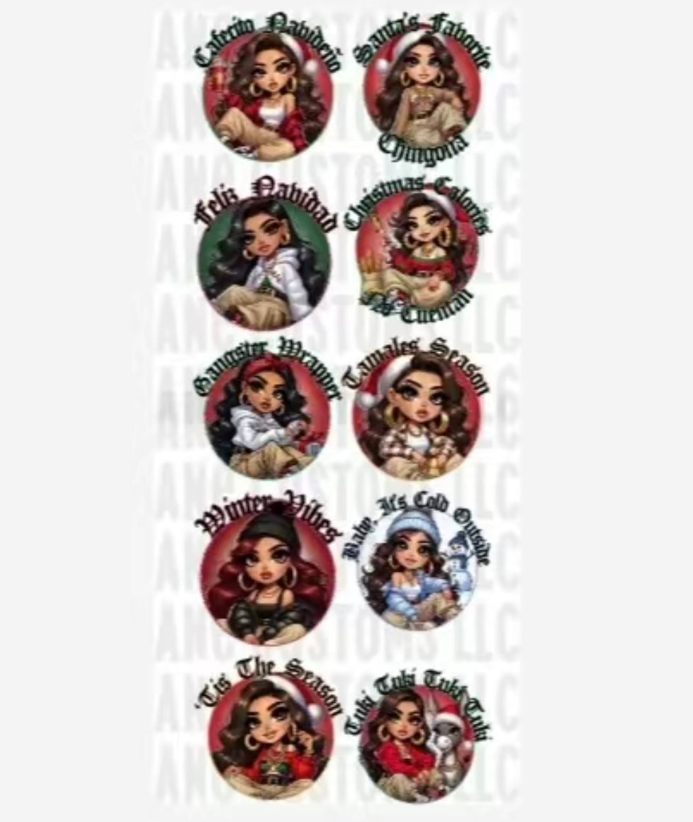 Christmas chicana gangsheet