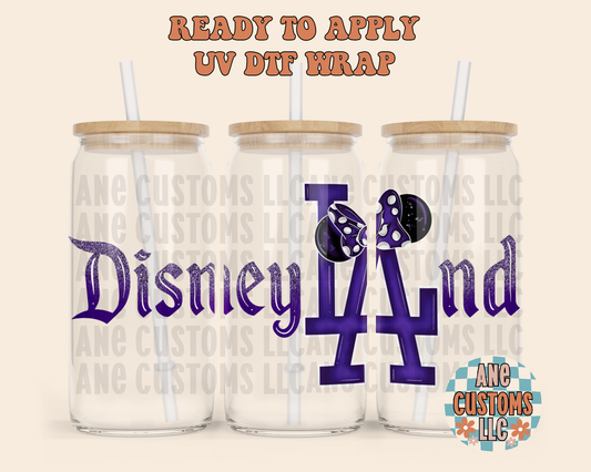 Purple LA bow UVDTF WRAP