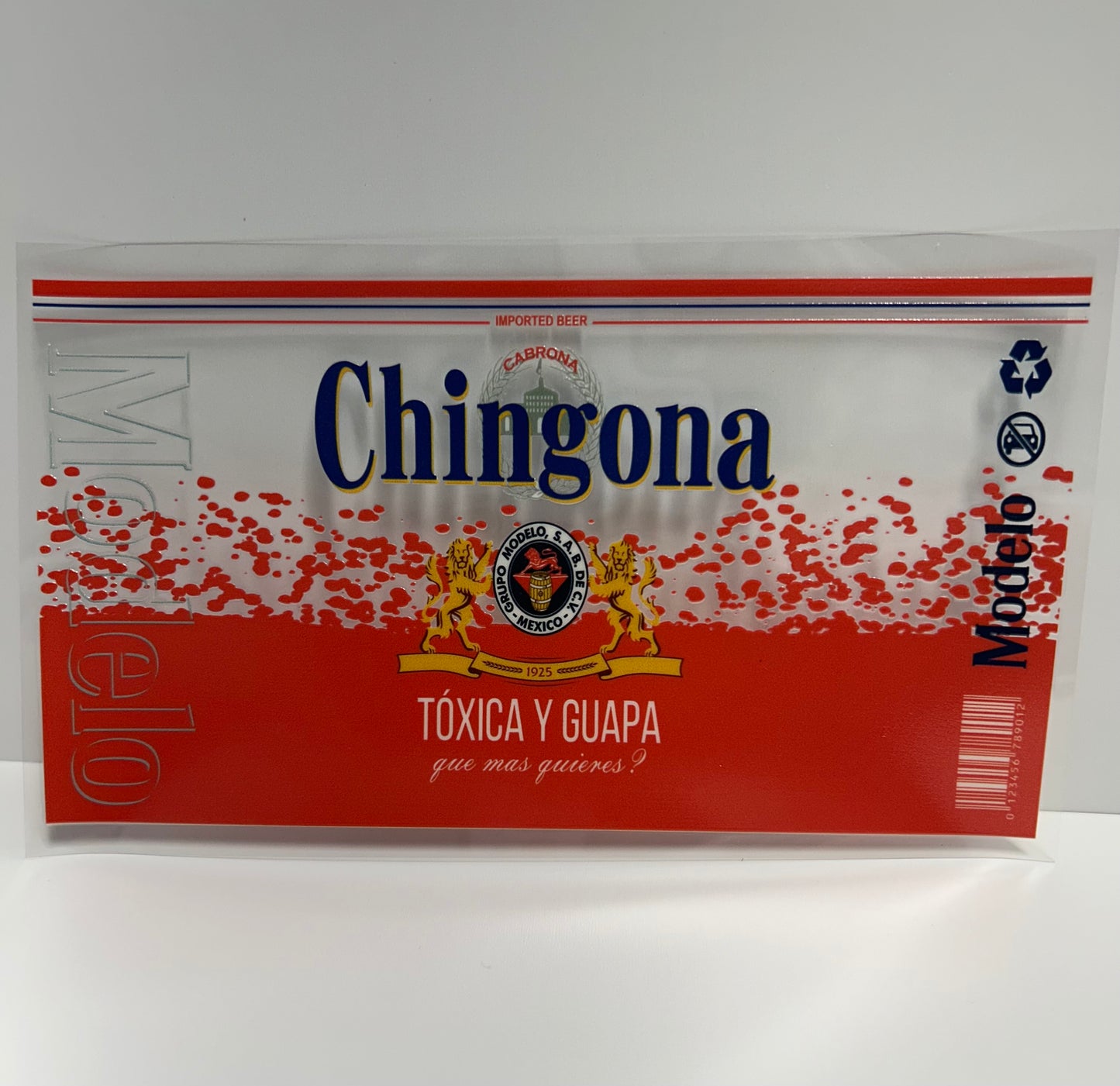 Chingona red UVDTF WRAP