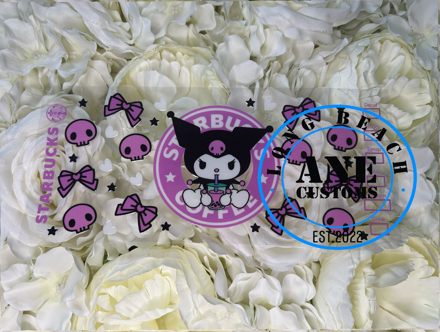 PURPLE BOWS UVDTF WRAP