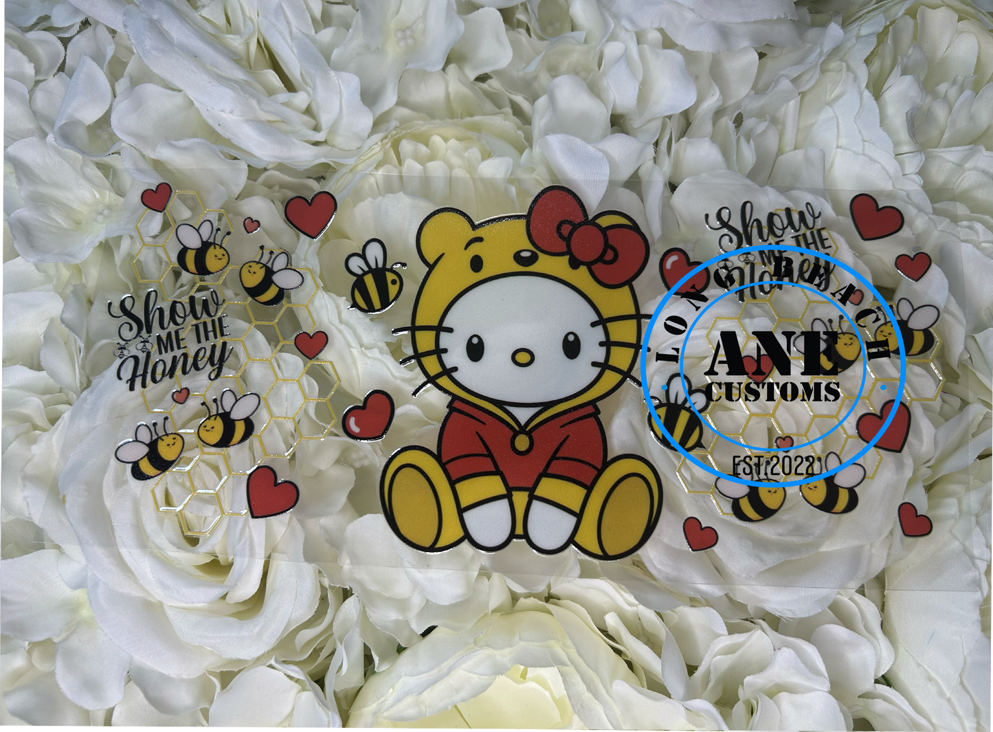 BEES AND HEARTS UVDTF WRAP