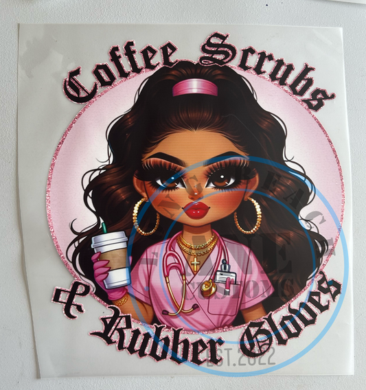 coffee scrubs & rubber gloves